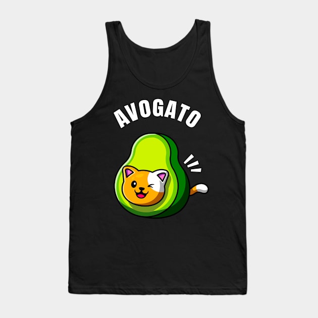 Avogato Funny Cat Avocado Kitten Pet Tank Top by Foxxy Merch